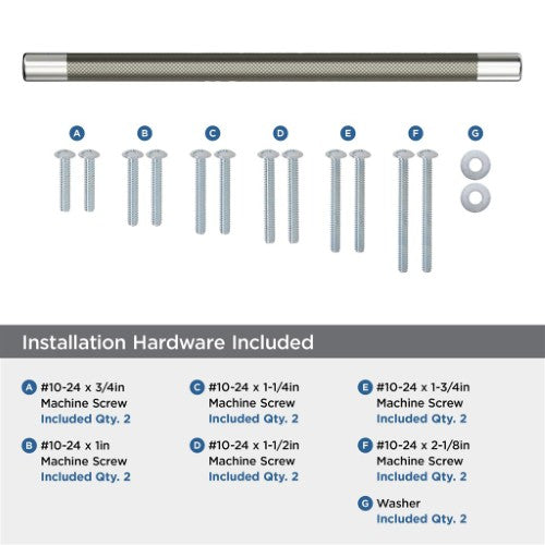 Esquire Zinc & Stainless Steel Polished Nickel / Gunmetal Appliance Pull 7