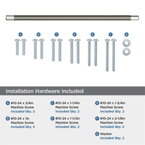Esquire Zinc & Stainless Steel Polished Nickel / Gunmetal Appliance Pull 8