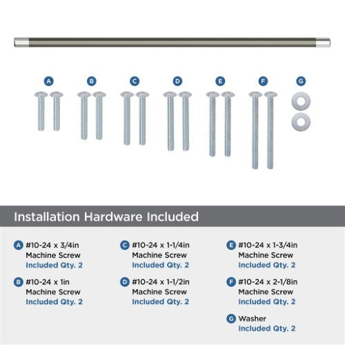 Esquire Zinc & Stainless Steel Polished Nickel / Gunmetal Appliance Pull 9