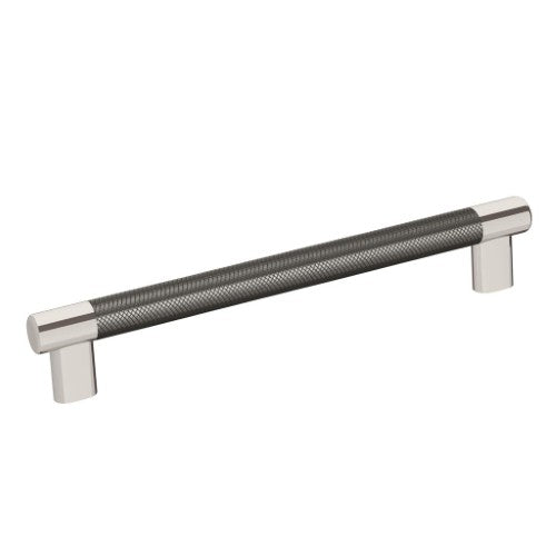 Esquire Zinc  Polished Nickel / Gunmetal Cabinet Pull 1