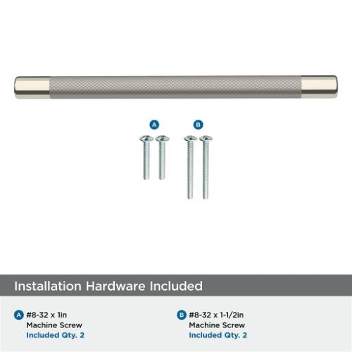 Esquire Zinc  Polished Nickel / Stainless Steel Cabinet Pull 6