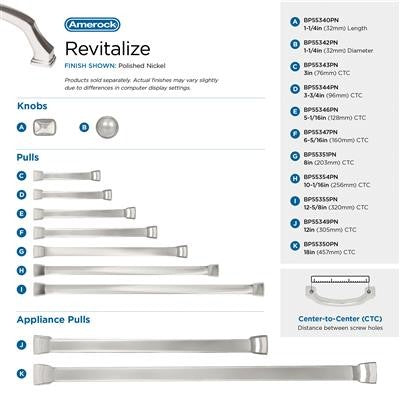 Revitalize Zinc Polished Nickel Cabinet Pull 26