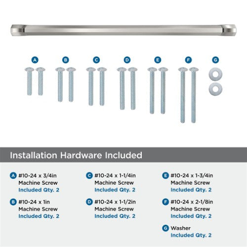 Bellamy Zinc Polished Nickel Appliance Pull 6