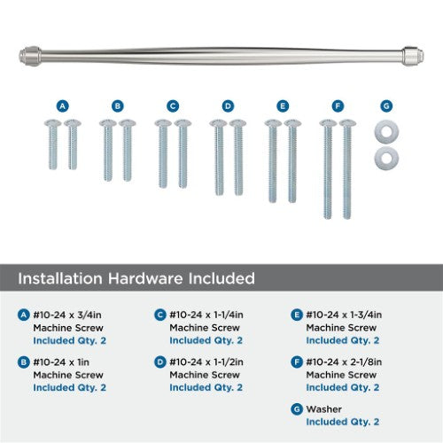 Enlivity Zinc Polished Nickel Appliance Pull 6