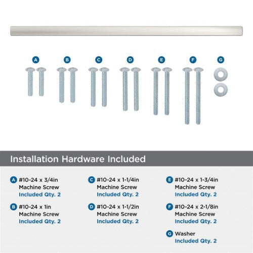 Merced Zinc Polished Nickel Appliance Pull 6
