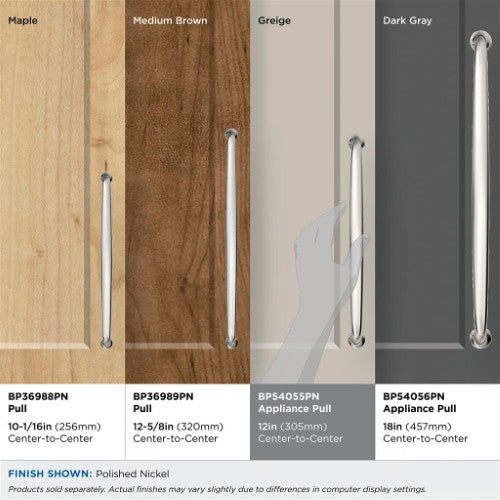 Renown Zinc Polished Nickel Appliance Pull 8