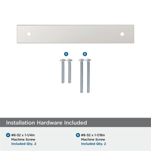 Ladera Zinc Polished Nickel Cabinet Backplate 28