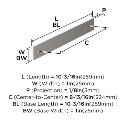 Ladera Zinc Polished Nickel Cabinet Backplate 13