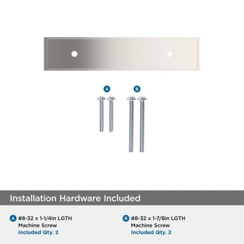 Maymont Zinc Polished Nickel Cabinet Backplate 20