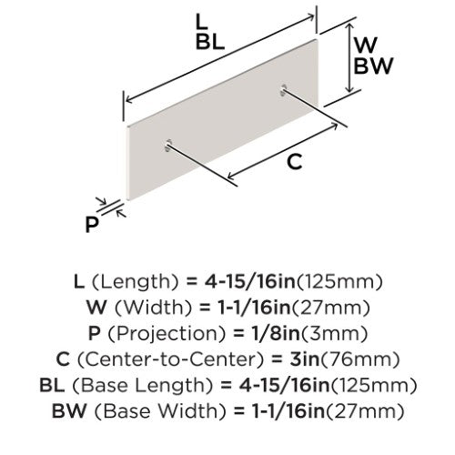 Maymont Zinc Polished Nickel Cabinet Backplate 12