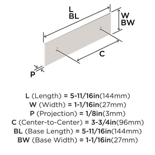 Maymont Zinc Polished Nickel Cabinet Backplate 13