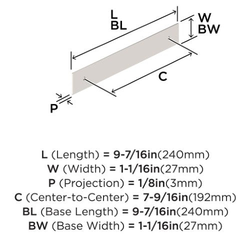 Maymont Zinc Polished Nickel Cabinet Backplate 16
