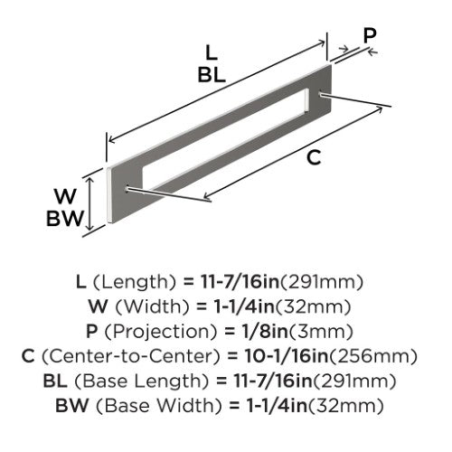 Medora Zinc Polished Nickel Cabinet Backplate 12