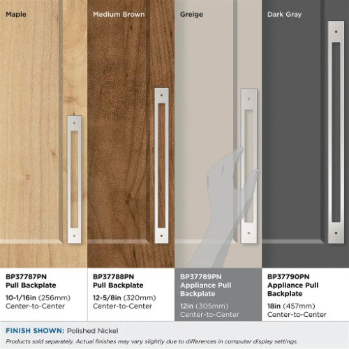 Medora Zinc Polished Nickel Cabinet Backplate 50