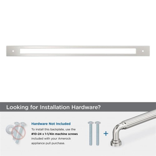 Medora Zinc Polished Nickel Cabinet Backplate 30