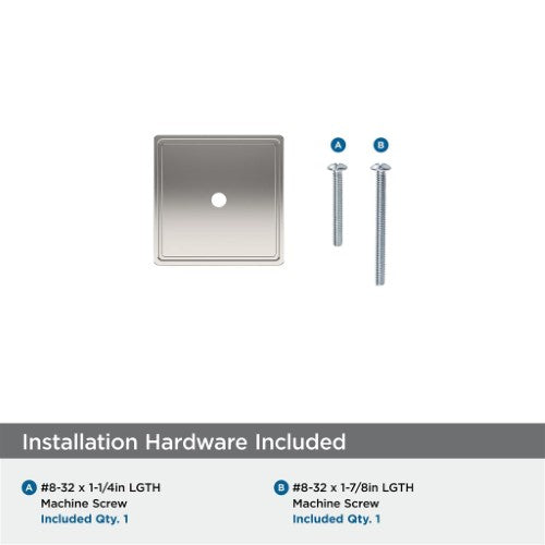 Thoreau Zinc Polished Nickel Cabinet Backplate 3