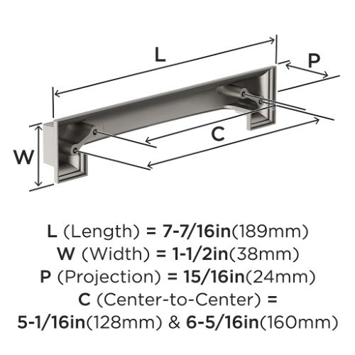 Appoint Zinc Polished Nickel Cabinet Pull 6