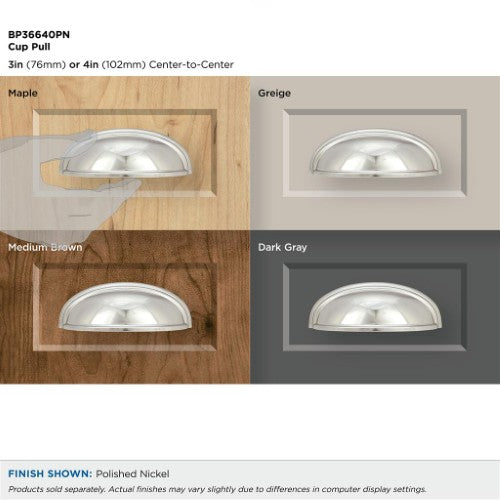 Ashby Zinc Polished Nickel Cabinet Pull 6
