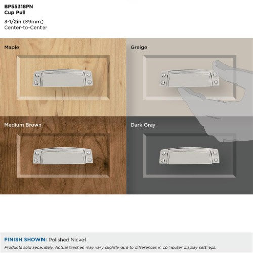 Highland Ridge Zinc Polished Nickel Cabinet Pull 6