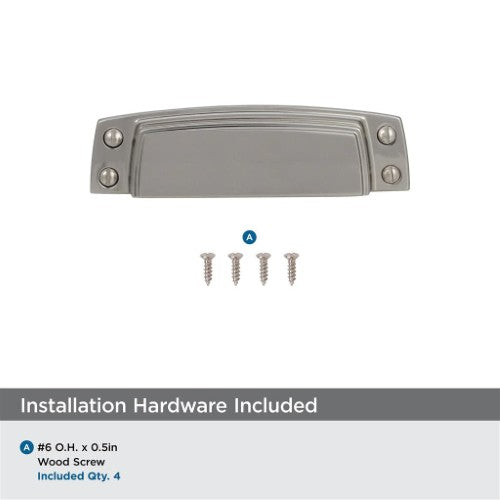 Highland Ridge Zinc Polished Nickel Cabinet Pull 3