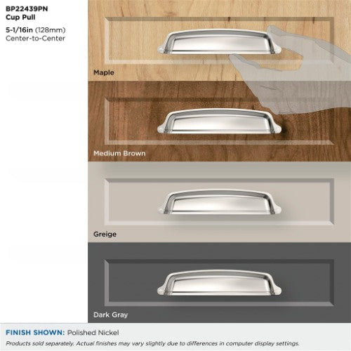Stature Zinc Polished Nickel Cabinet Pull 5