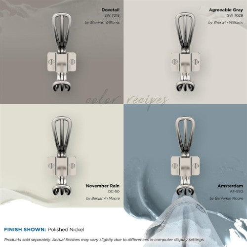 Vinland Zinc Polished Nickel Hook 6