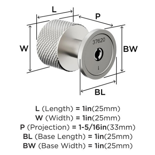 Balata Zinc Polished Nickel Cabinet Knob 5