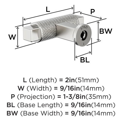Balata Zinc Polished Nickel Cabinet Knob 6