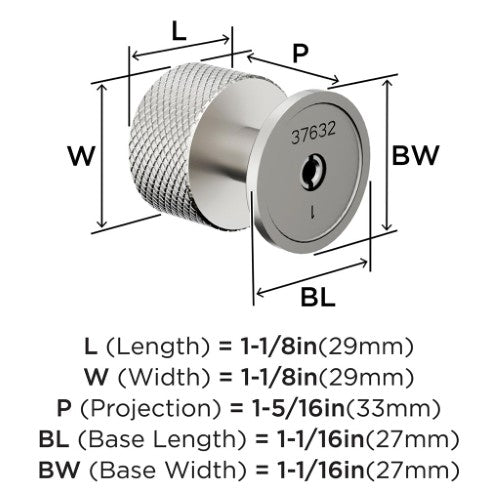 Balata Zinc Polished Nickel Cabinet Knob 4
