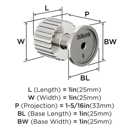Ballard Zinc Polished Nickel Cabinet Knob 5