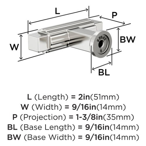Ballard Zinc Polished Nickel Cabinet Knob 6
