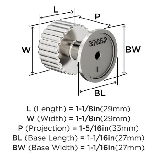 Ballard Zinc Polished Nickel Cabinet Knob 4