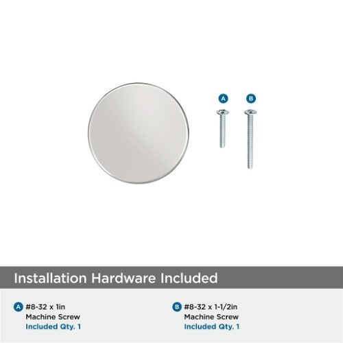 Balon Zinc Polished Nickel Cabinet Knob 8