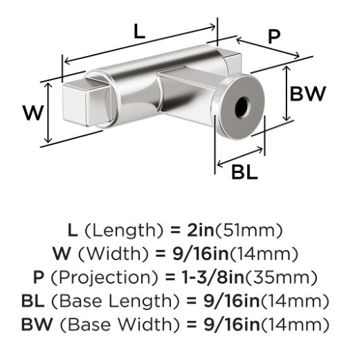 Balon Zinc Polished Nickel Cabinet Knob 6