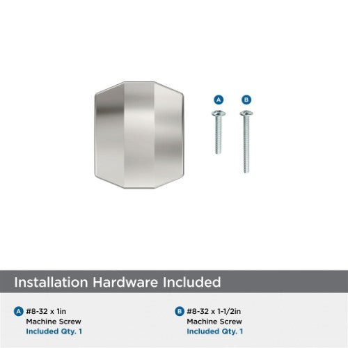 Bellamy Zinc Polished Nickel Cabinet Knob 3