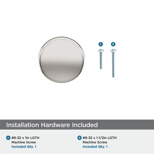 Bronx Zinc Polished Nickel Cabinet Knob 3