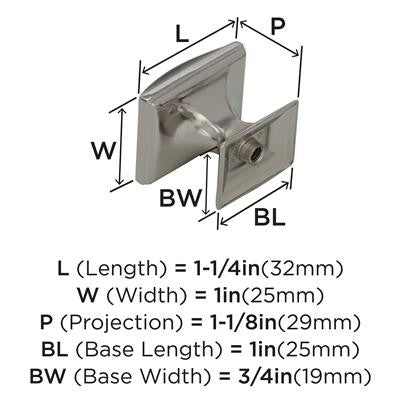 Candler Zinc Polished Nickel Cabinet Knob 4