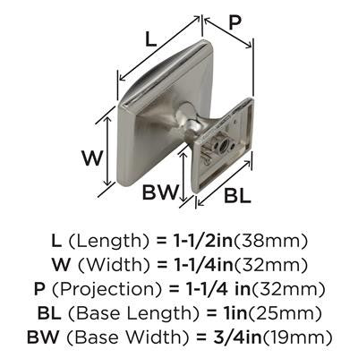 Candler Zinc Polished Nickel Cabinet Knob 3
