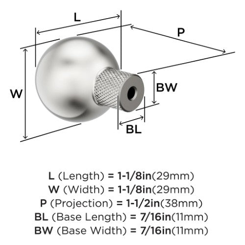 Collet Zinc Polished Nickel Cabinet Knob 2