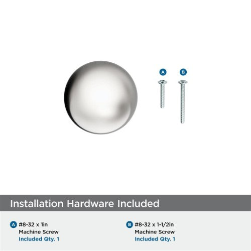 Cowrie Zinc Polished Nickel Cabinet Knob 3