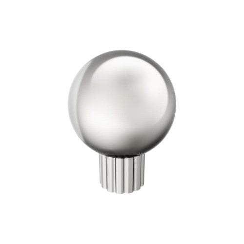 Cowrie Zinc Polished Nickel Cabinet Knob 1