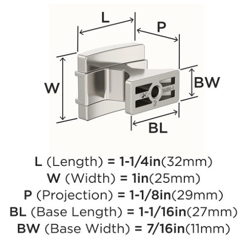 Davenport Zinc Polished Nickel Cabinet Knob 4