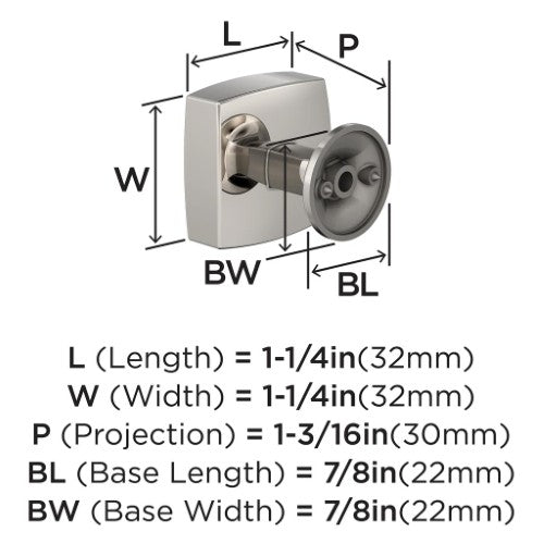 Everett Zinc Polished Nickel Cabinet Knob 4