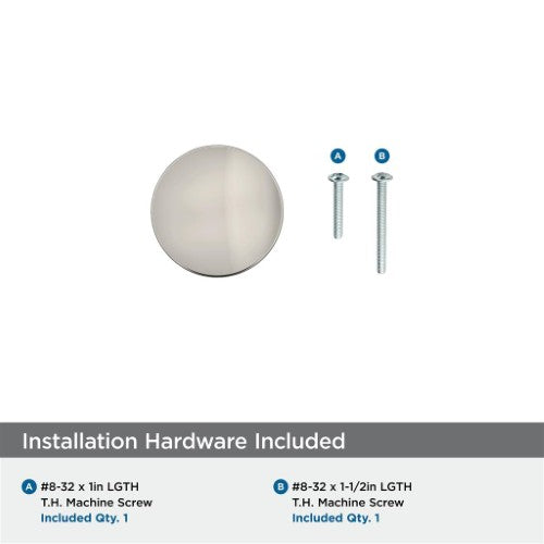 Everett Zinc Polished Nickel Cabinet Knob 8