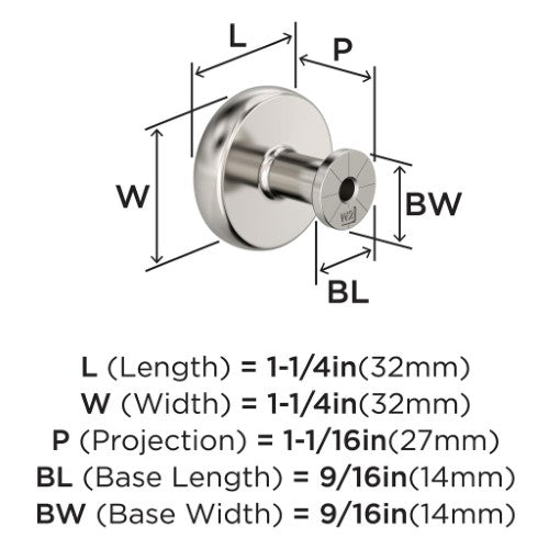 Factor Zinc Polished Nickel Cabinet Knob 2