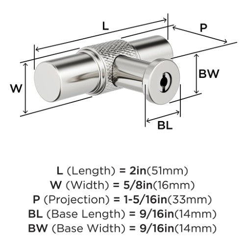 Faraday Zinc Polished Nickel Cabinet Knob 4