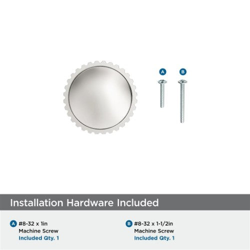 Farewind Zinc Polished Nickel Cabinet Knob 5