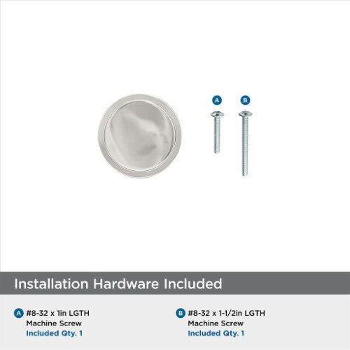 Oberon Zinc Polished Nickel Cabinet Knob 6