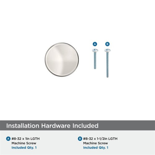 Renown Zinc Polished Nickel Cabinet Knob 3