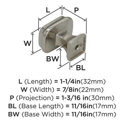 Revitalize Zinc Polished Nickel Cabinet Knob 2